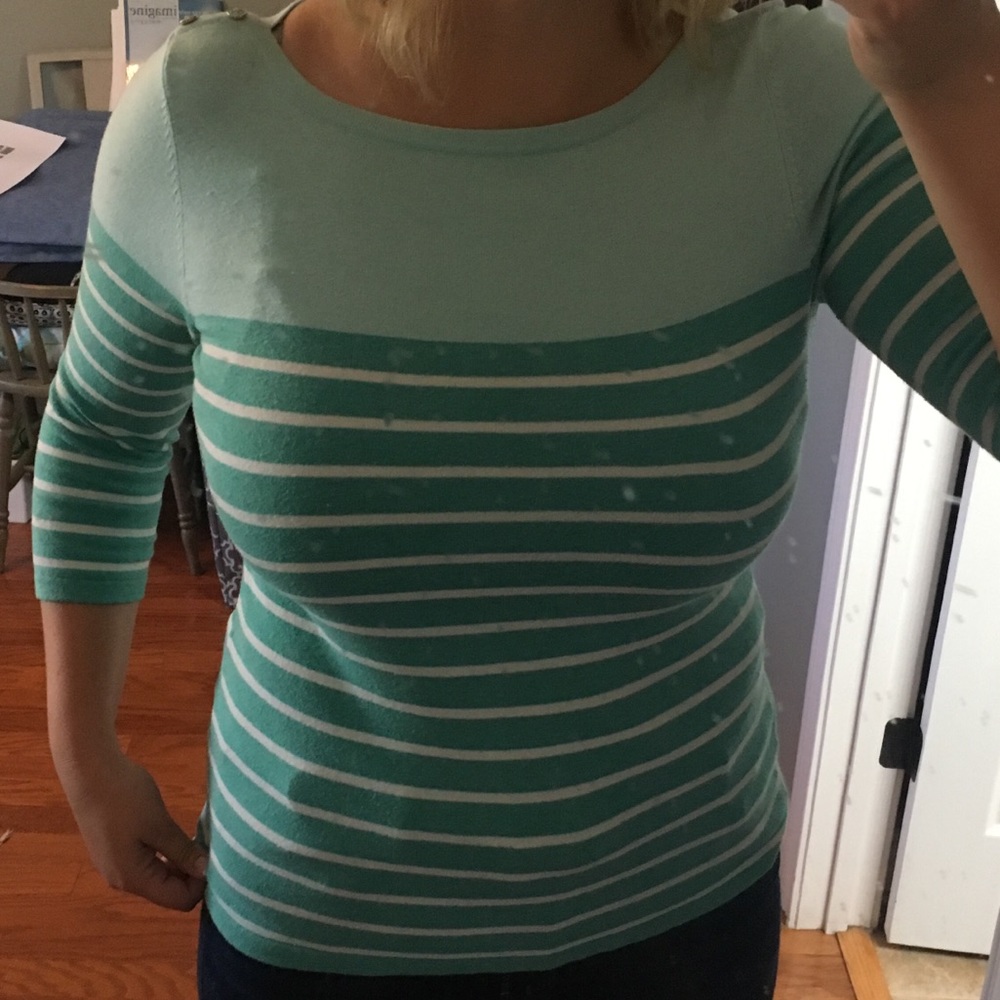 Teal/Green 3/4 Sleeve Sweater